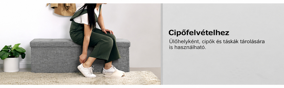 A pad ülőhelyként cipőfelvételhez