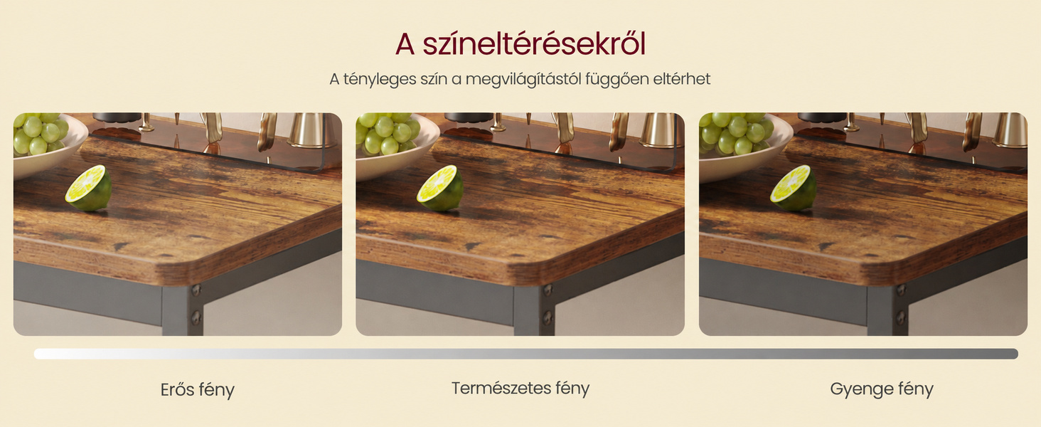 VASAGLE BARNET bárasztal szett 2 bárszékkel – termékjellemzők bemutatóképe