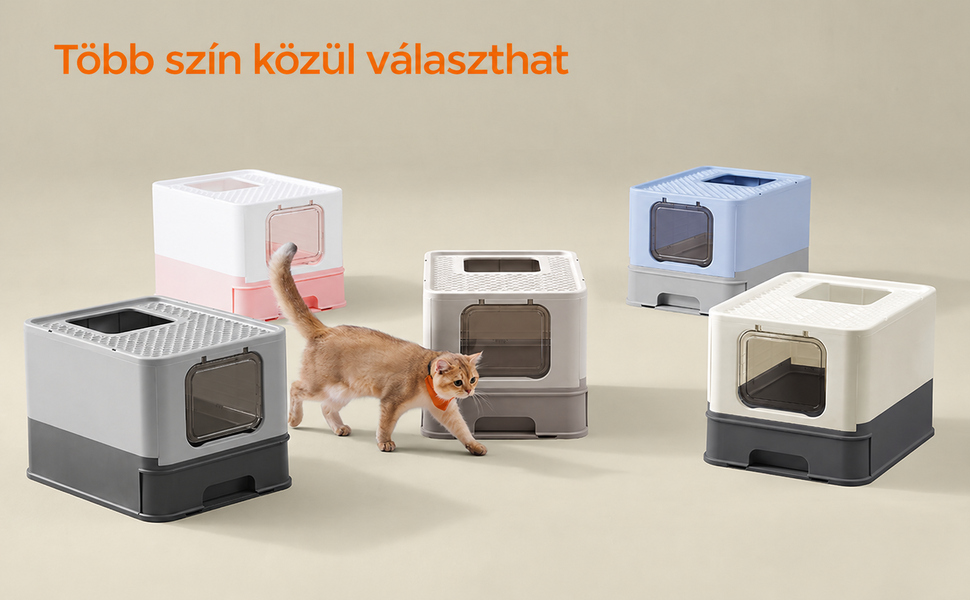 Zárt macskaalom, macska toalett, szürke  | FEANDREA