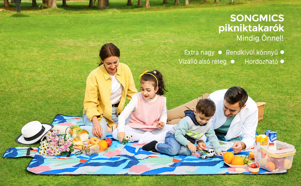Piknik takaró, piknik pokróc, 200 x 150 cm színes levelek |