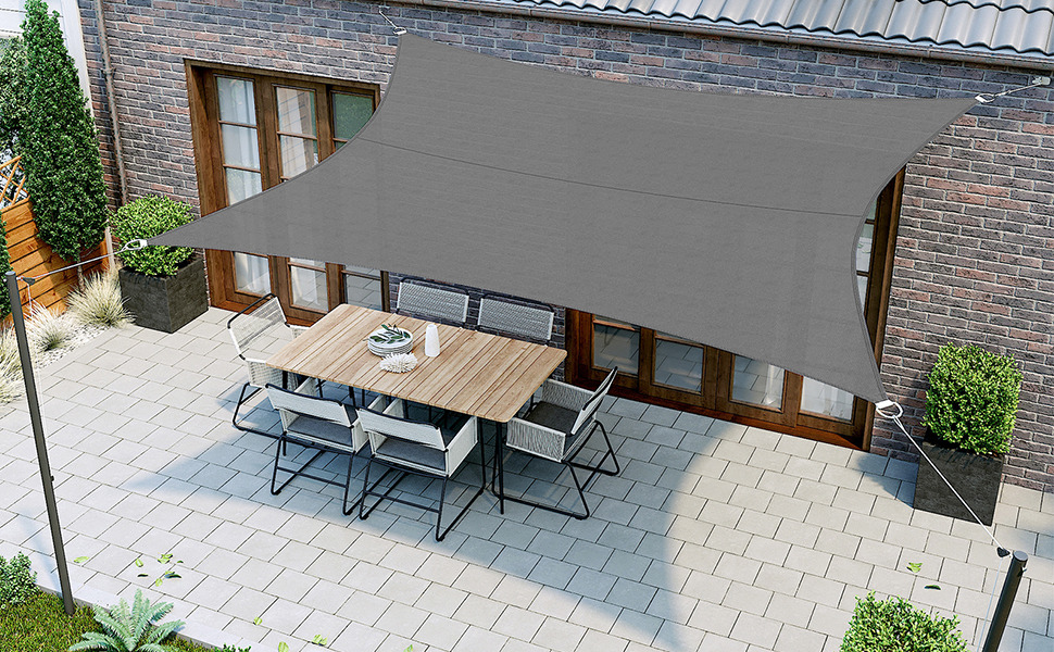  napvitorla 2x3 m füstszürke