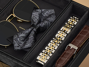 RONNE Collection - 2-Tier Watch Box with Drawer
