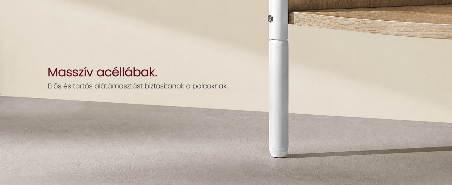 5 szintes sarokpolc, könyvespolc polirattan oldalakkal, 156x32x32 cm, tölgy bézs