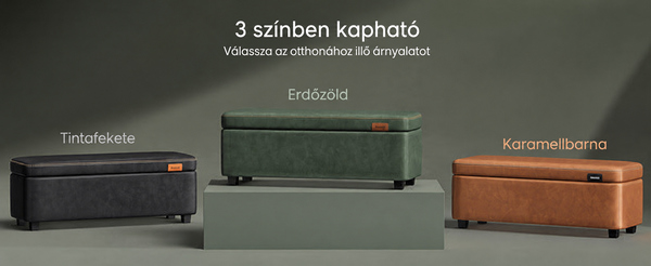 EKHO Tárolópad, ülőpad, fekete