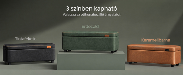 EKHO Tárolópad, ülőpad, Karamellbarna