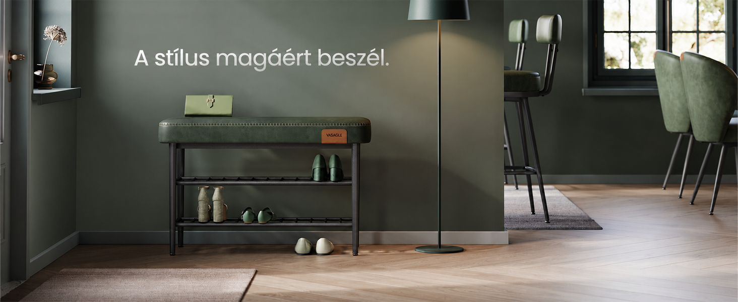EKHO Cipőpad, Bejárati cipőtartó 30 x 80 x 50 cm, erdőzöld |