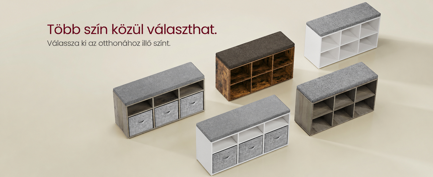 VASAGLE Schuhbank, Sitzbank, Schuh-Szervező