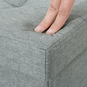 Puff, tárolópad 76 x 38 x 38 cm, világosszürke |