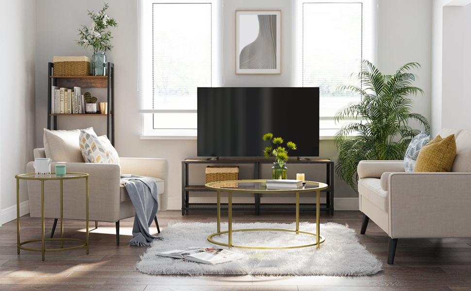 TV állvány, TV szekrény polcokkal 140 x 39 x 52 cm rusztikus barna | 