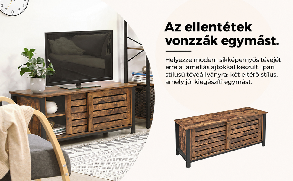 TV szekrény, TV asztal tolóajtóval 110 x 40 x 45 cm |