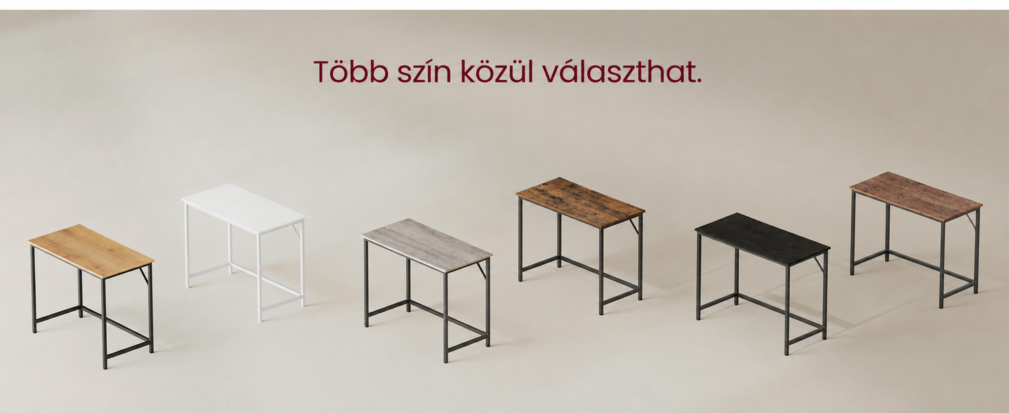 Irodai íróasztal, 100 x 50 x 76 cm,  juharfehér és felhőfehér