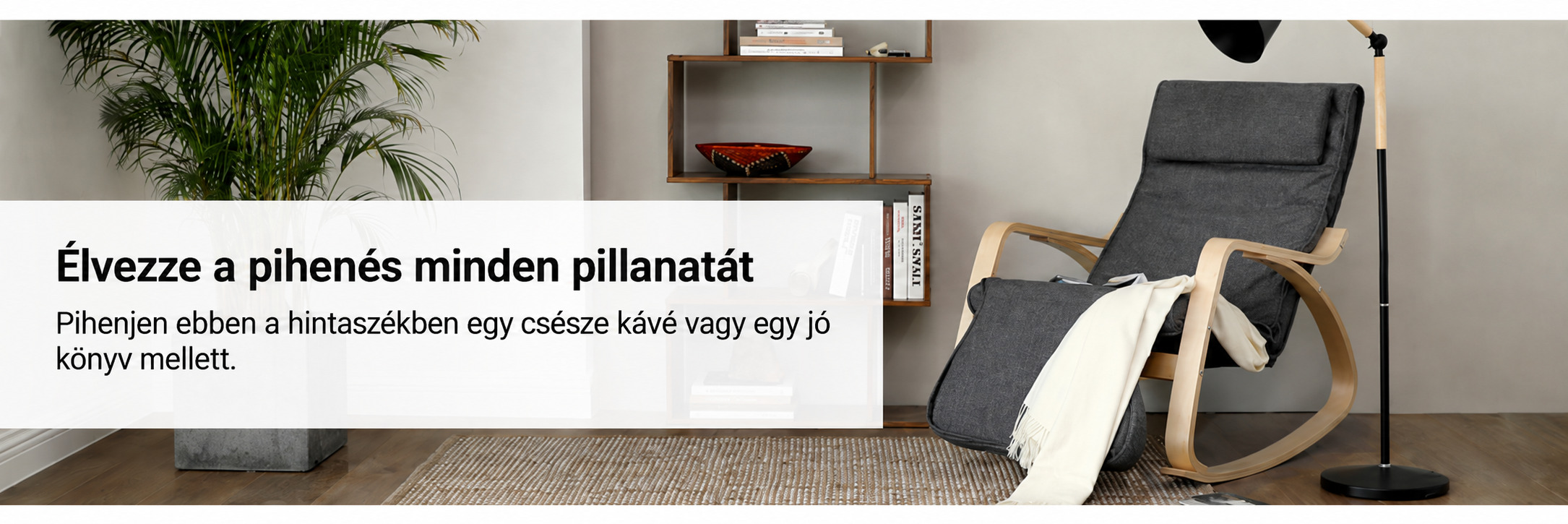 Hintaszék 5 irányban állítható lábtartóval, maximális terhelés 150 kg