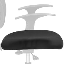 Ergonomikus irodai szék kartámaszokkal, magas forgó szék 55-75 cm ülésmagasság, Fekete