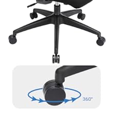 Ötágú csillaglábas fekete ergonomikus irodai szék