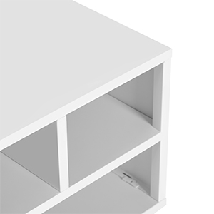 OMC101W01- Polcos nyomtatóállvány, többfunkciós állvány, 40,5 x 22 x 30 cm, fehér