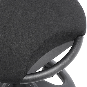 Magas szék, Ergonomikus munkaszék széles üléssel, 10°-os dőlésszög 50 x 55-73 cm, fekete | 