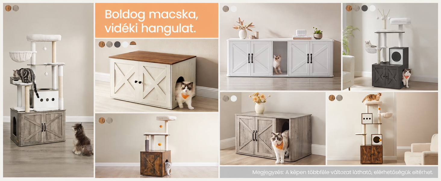 Modern macskaalomdoboz, macskaház, 85 x 48,5 x 50 cm, kisasztal, greige