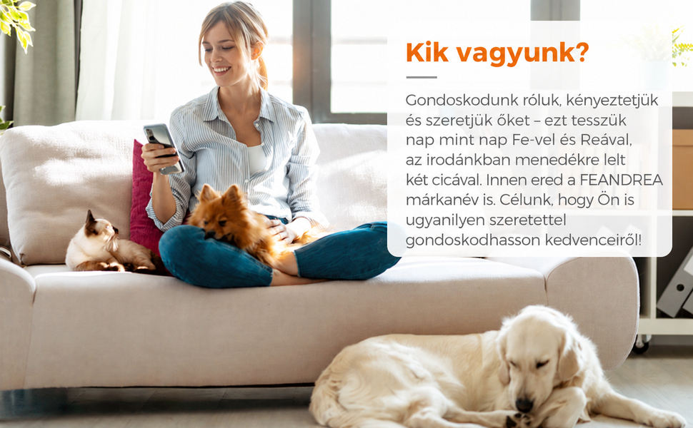 FEANDREA macskafa, kompakt macskalakás 2 barlanggal 84 cm magas, világosszürke