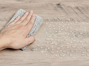 Étkezőasztal 2 paddal, 4 személyes, 110 × 70 cm, szürkésbézs-fekete – VASAGLE BARNET – 3. termékkép