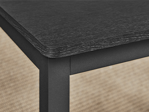 Étkezőasztal 2 paddal, 4 személyes, 110 × 70 cm, fekete – VASAGLE BARNET – 4. termékkép