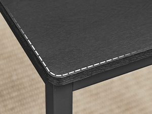 Étkezőasztal 2 paddal, 4 személyes, 110 × 70 cm, fekete – VASAGLE BARNET – 6. termékkép
