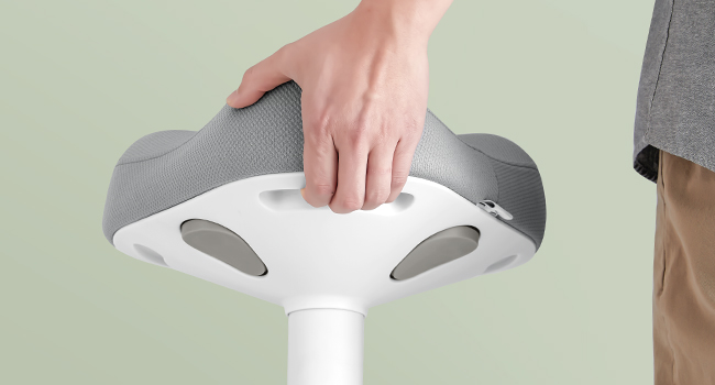 Állítható ülőtámasz, dönthető nyereggel, 58–83 cm, szürke – SONGMICS – 5. termékkép
